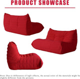 Canapé de sol paresseux de taille double, pouf poire en velours pelucheux, chaise de cheminée, canapé Togo pour salon, chambre à coucher, salon, bureau – Confortable 2 places, couleur B