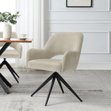 Lot de 2 Chaise de Salle à Manger Pivotante: Chaises Velours Salle à Manger avec Accoudoirs et Mémoire de Position - Pieds Métal Design Moderne & Confortable (Beige, 2er)