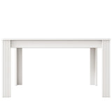 Merax Table à Manger en Bois, Table de Salle à Manger rectangulaire, Table de Cuisine Moderne pour Salon et Salle à Manger, 117 x 68 x 75 cm (L x l x H) - Blanc