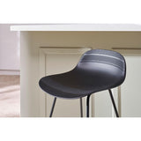 Miliboo Tabourets de Bar Design Noirs H65 cm (Lot de 2) Ella