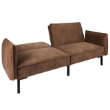 AltoBuy Flip - Canapé Convertible Bois d'Eucalyptus Tissu Marron