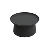 KONTE.DESIGN Table Basse Ibiza en polypropylène Noir 70 x 36 cm