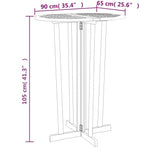 vidaXL Table de Bar 90x65x105 cm Bois de Teck Solide