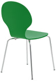 CLP Chaise Empilable Diego I Chaise De Salle À Manger Confortable I Structure Métallique, Assise en Bois I Design Ergonomique Peu Encombrant, Couleur:Vert