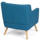 IDMarket - Fauteuil scandinave LIV en Tissu Bleu Canard