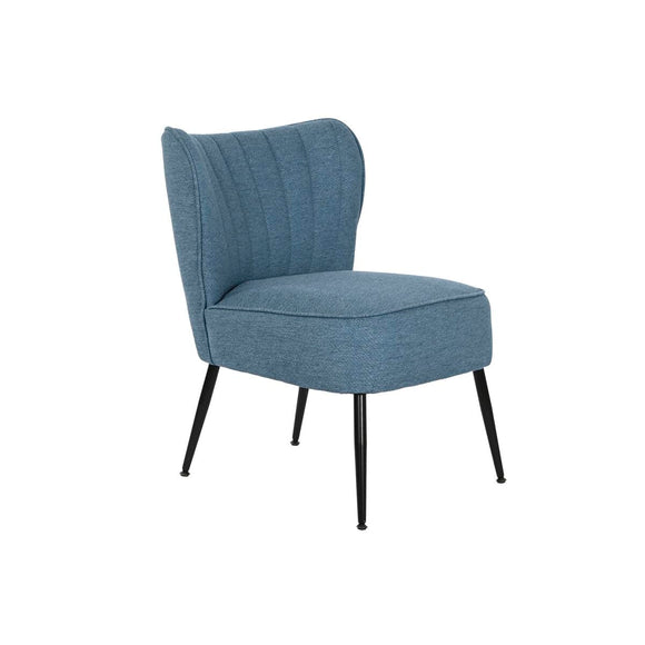 DKD Home Decor Fauteuil Bleu métal 55 x 64 x 72,5 cm