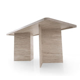 Calicosy – Table à Manger Rectangulaire L180 cm en Bois – Design Moderne avec 2 Pieds Pleins – L180 x P90 x H77 cm – Table Familiale 4 à 6 Personnes – Modèle Ava