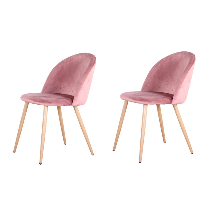 GrandCA HOME Lot de 2 Chaises de Salle à Manger , avec Coussin de Siège en Velours Doux, Latérales Rembourrées pour Salon, Cuisine , Rose GrandCA HOME Lot de 2 Chaises de Salle à Manger , avec Coussin de Siège en Velours Doux, Latérales Rembourrées pour Salon, Cuisine , Rose