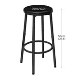 HOOBRO Lot de 2 Tabourets de Bar, Tabouret de Petit-déjeuner rembourrés en PU, Chaises Hautes avec Repose-Pieds, Facile à Assembler et à Nettoyer, pour Cuisine, Restaurant, Café, Noir EBB30BY01