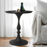 Cre Cra (Lot de 2 Table d'appoint Ronde en métal - Design élégant et Moderne, Tables dappoint pour Salon, Chambre ou Patio