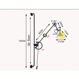 Loft Vintage Lampe Murale,Industrielle Angle Bras Articulé Applique Murale,Up Down Réglable Pivotant Lampe de Mur avec Murale Abat-Jour Rétro E27 Luminaire pour Chevet Maison Couloir Salon Chambre,A
