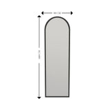 Dmora - Miroir Zaniah, Verre miroité, Objet d'ameublement Mural, Décoration avec Miroir, 50x2h160 cm, Noir