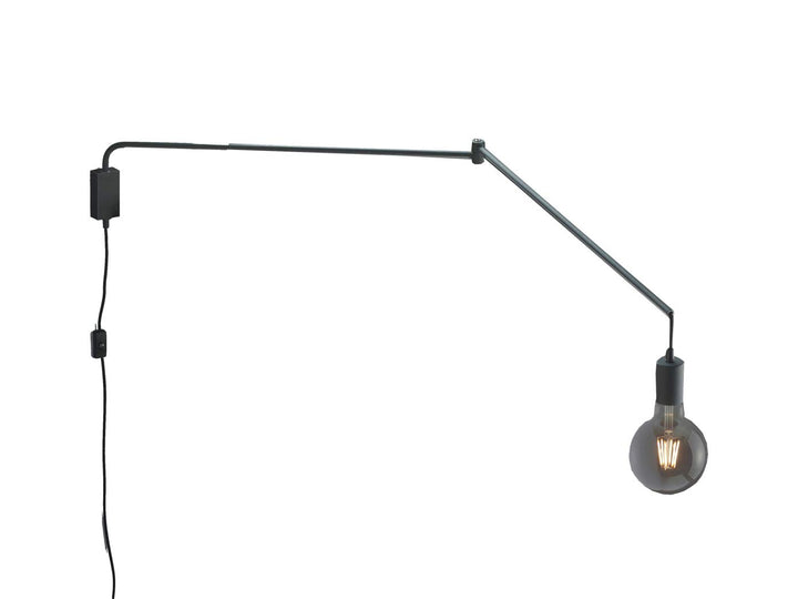 Applique murale orientable avec prise et interrupteur, noir saillie max. 150 cm Applique murale orientable avec prise et interrupteur, noir saillie max. 150 cm