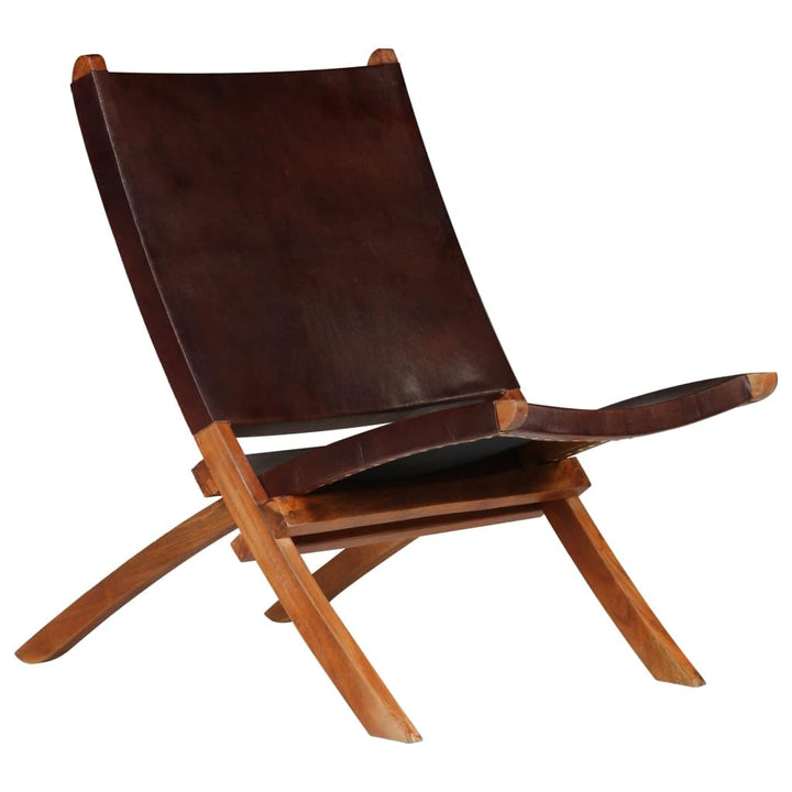 Générique Chaise de Relaxation Pliable Marron Cuir véritable,Meubles,Fauteuils et chaises,Chaises Pliantes & tabourets,Brun,9.66 KG,246363 Générique Chaise de Relaxation Pliable Marron Cuir véritable,Meubles,Fauteuils et chaises,Chaises Pliantes & tabourets,Brun,9.66 KG,246363