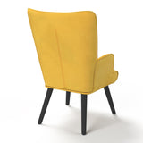 IDMarket - Fauteuil scandinave ANIA Velours Jaune