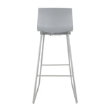 Home Deco Factory, HD6364, Lot de 2 Tabourets de Bar Moderne en Plastique, Design épuré et Chic, idéal pour Cuisine ou Salon, Hauteur d'assise 76 cm, Dimensions 55x47x99 cm, Couleur Gris