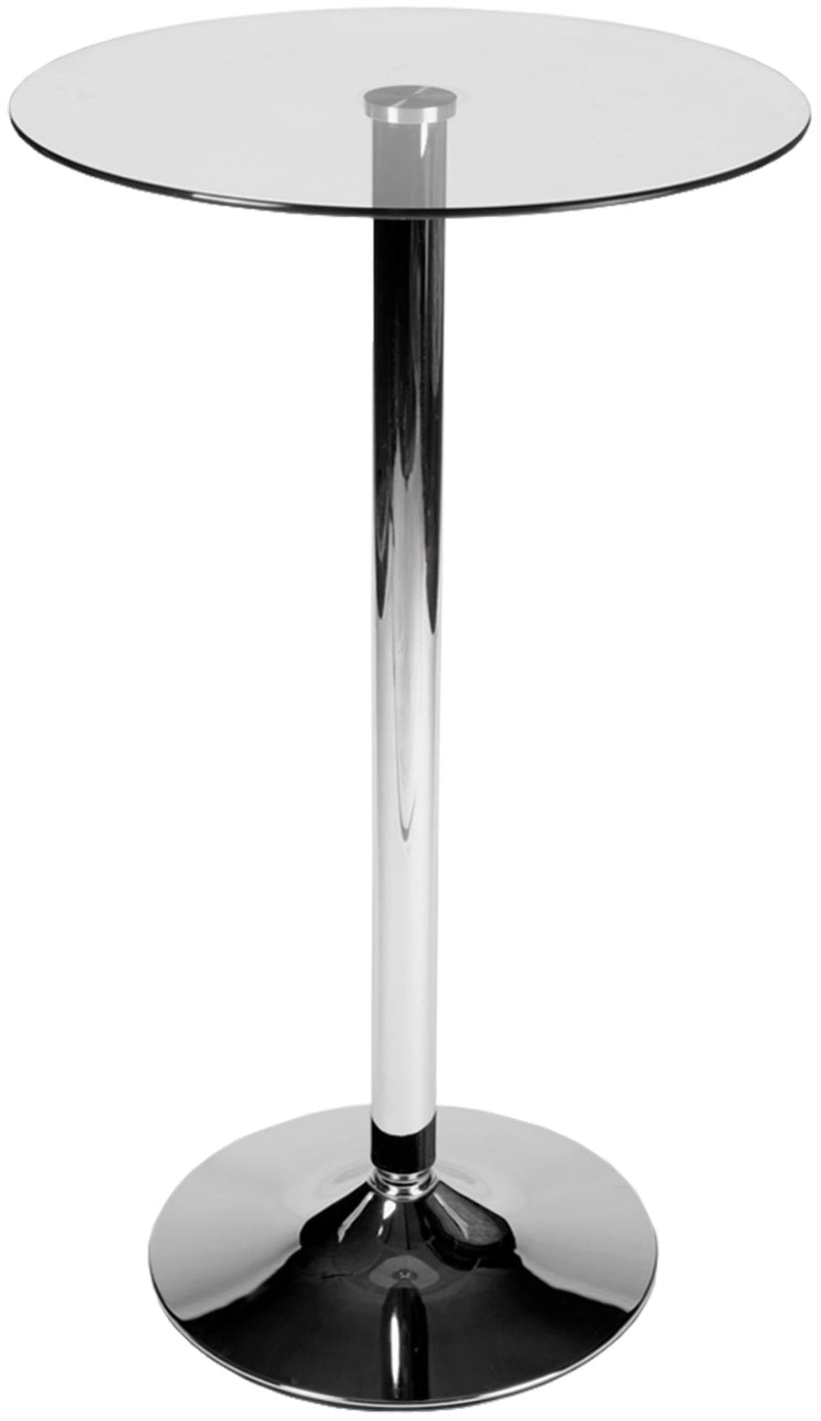 CLP Table De Bar Haute I Table Haute Mange Debout I Table en Métal Ronde avec Plateau en Verre I Stable, Couleur:Verre Clair CLP Table De Bar Haute I Table Haute Mange Debout I Table en Métal Ronde avec Plateau en Verre I Stable, Couleur:Verre Clair
