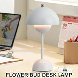 Cymwer Flower Bud Lampe de table sans fil Table de chevet Lampe de lecture Rétro Chambre Lampe décorative Lampe de bureau rechargeable pour chambre café