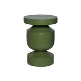 sweeek - Table d'appoint. Bout de canapé. Table de Chevet en métal Coloris Kaki. Alma. Ø30.5 x H 46.5cm