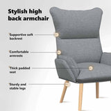 vidaXL Fauteuil Gris Clair 69 x 74 x 93 cm Tissu, Fauteuil, Design Moderne, Polyester Durable, Assise pour Salon, Cozy, Chaise Ergonomique, Cadre en Bois Massif, Style Compact