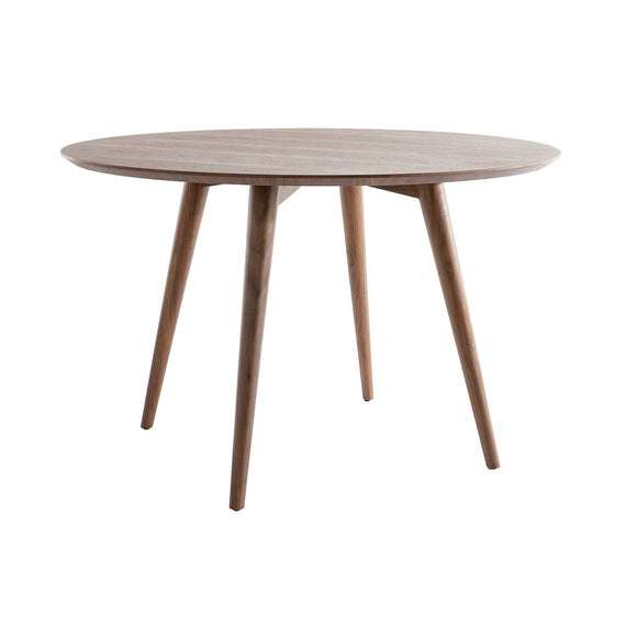 Miliboo Table à Manger Design Ronde Noyer D120 cm Livia