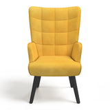 IDMarket - Fauteuil scandinave ANIA Velours Jaune