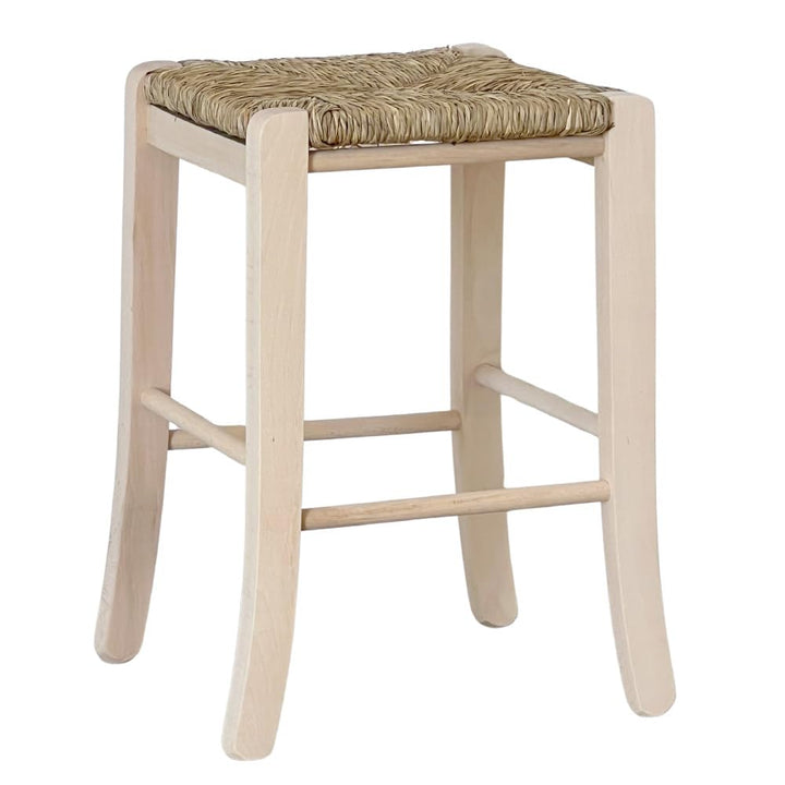 OKAFFAREFATTO MADDALONI Tabouret bas h 47 cm en bois à peindre carré pieds en sabre OKAFFAREFATTO MADDALONI Tabouret bas h 47 cm en bois à peindre carré pieds en sabre