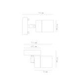 Lightbox Spot mural d'extérieur - 14 cm x 9 cm - Spot mural d'extérieur avec protection en verre contre la pluie & tête pivotante - pour la façade de la maison - douille GU10, max. 10 W - IP44 - en