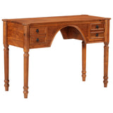 vidaXL Bureau avec Tiroirs, Table d'Écriture avec Poignée, Bureau d'Ordinateur avec Rangement, Décoration de Salon, Bois d'Acacia Solide