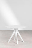 SKLUM Table à Manger Ronde en Bois (Ø100 cm) Sekiz Bois Blanc