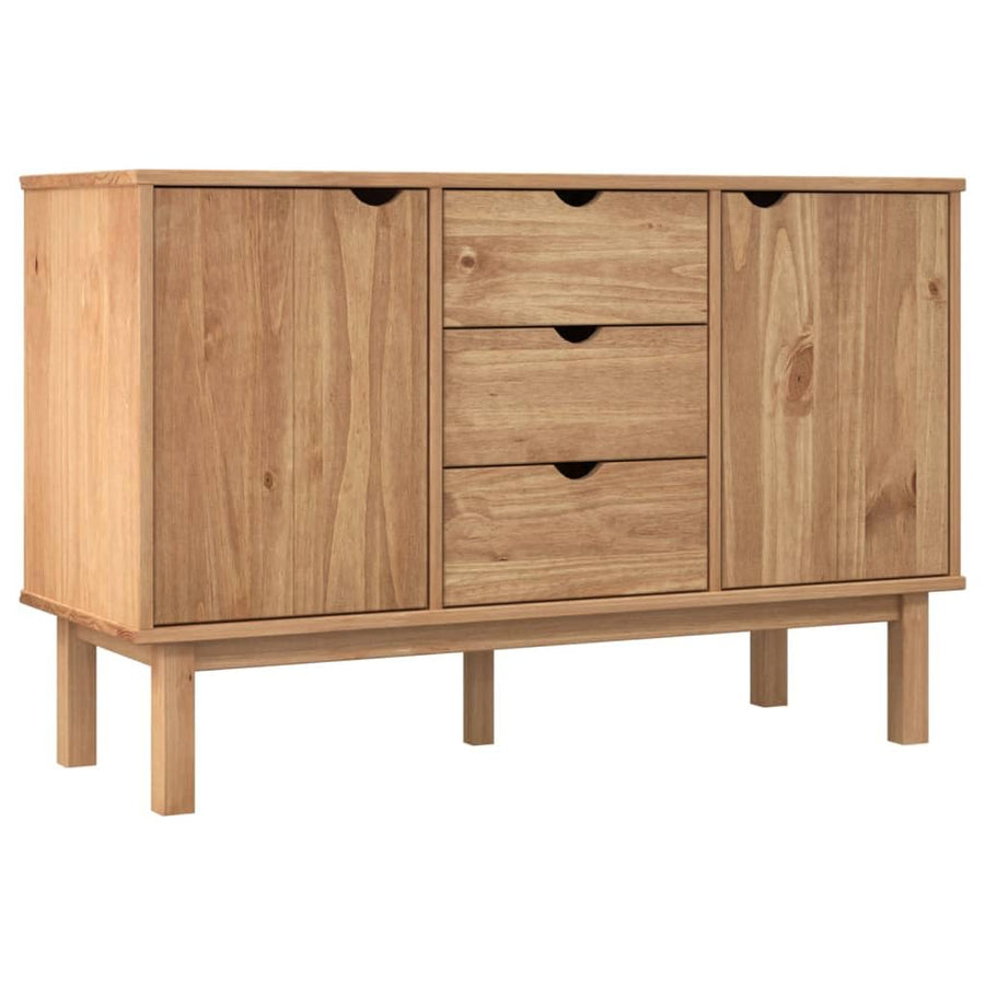 vidaXL Buffet Armoire Latérale Armoire de Rangement Organisateur de Maison Meuble de Salle de Séjour Intérieur 113,5x43x73 cm Bois Massif de Pin vidaXL Buffet Armoire Latérale Armoire de Rangement Organisateur de Maison Meuble de Salle de Séjour Intérieur 113,5x43x73 cm Bois Massif de Pin
