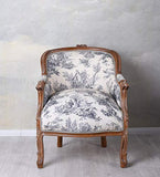 Français Fauteuil Antique Chaise Baroque Toile de Jouy Bergère Fauteuil Rembourré cat660g33 Palazzo Exclusif