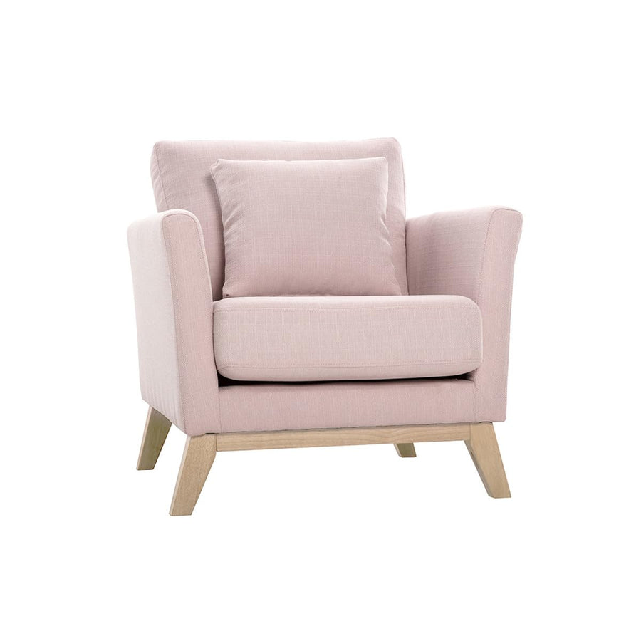 Miliboo Fauteuil scandinave déhoussable en Tissu Rose et Bois Clair Oslo Miliboo Fauteuil scandinave déhoussable en Tissu Rose et Bois Clair Oslo