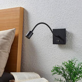 LED Applique Murale Mayar (Moderne) en Noir Métal e. a. pour Chambre à coucher (1 lampe,à), Applique, Lampe Murale, Eclairage, Luminaire Mural