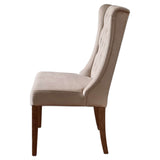 Loberon Chaise Sudbury - frêne, Velours Polyester - H/L/P env. 104/51 / 63 cm - crème, crème