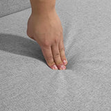 HOMCOM Canapé Convertible 3 Places canapé-lit 2 Places canapé clic-clac en Tissu Effet Lin avec Dossier réglable 2 Coussins lavables pour Salon, Chambre d'amis, Gris Clair
