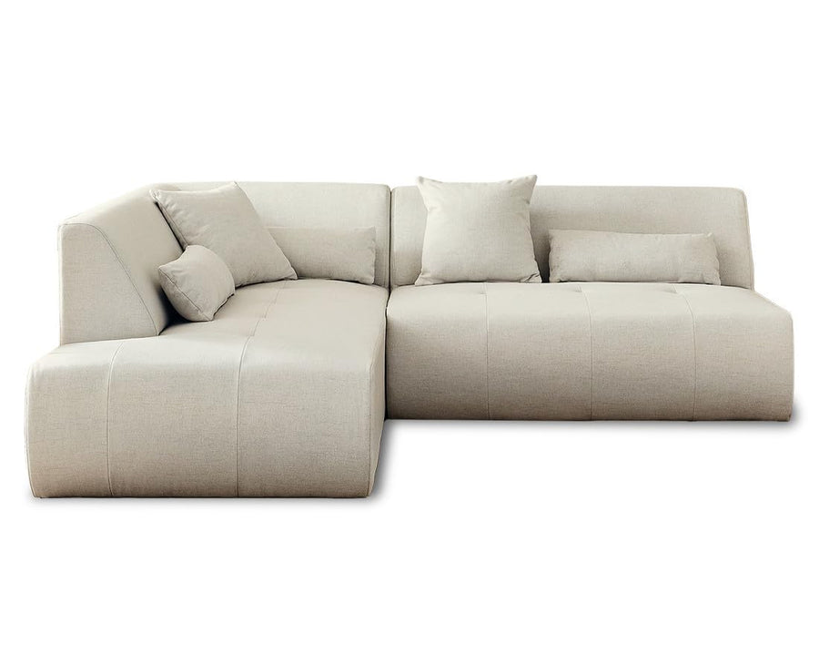 Lisa Design - Onyx - canapé modulable d Lisa Design - Onyx - canapé modulable d'angle Gauche 5 Places - en Tissu - Beige