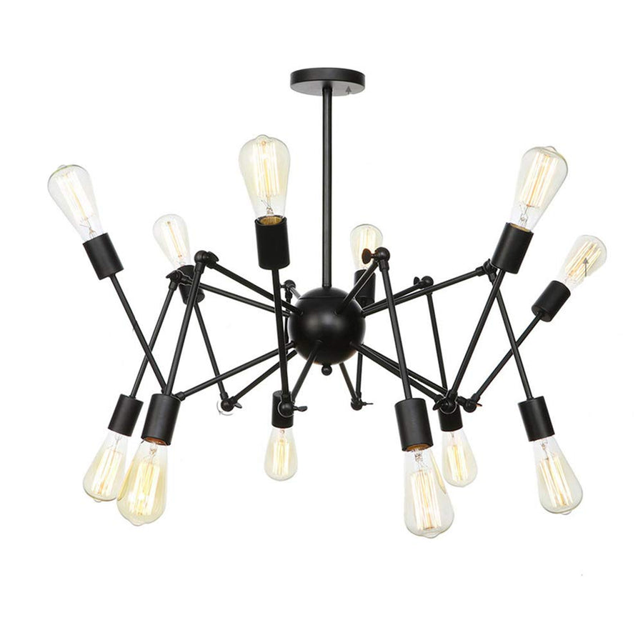 Pays Créatif Restaurant Bar Réglable Lampes Ampoule Edison Ampoule Led,E27 Style Rétro Style Industriel Lampe Araignée Lustre-Noir. 12 têtes Pays Créatif Restaurant Bar Réglable Lampes Ampoule Edison Ampoule Led,E27 Style Rétro Style Industriel Lampe Araignée Lustre-Noir. 12 têtes