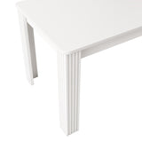 Merax Table à Manger en Bois, Table de Salle à Manger rectangulaire, Table de Cuisine Moderne pour Salon et Salle à Manger, 117 x 68 x 75 cm (L x l x H) - Blanc