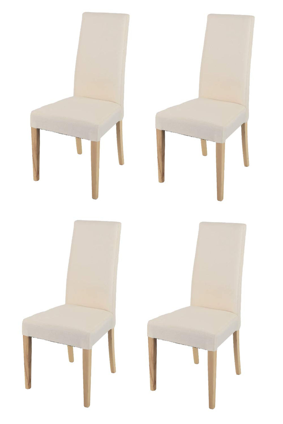 t m c s Tommychairs - Set 4 chaises Chiara Cuisine, Bar et Salle à Manger, Structure en Bois de hêtre peindré en Naturelle, Assise et Dossier rembourrés et revêtus en Tissue Ivoire t m c s Tommychairs - Set 4 chaises Chiara Cuisine, Bar et Salle à Manger, Structure en Bois de hêtre peindré en Naturelle, Assise et Dossier rembourrés et revêtus en Tissue Ivoire