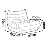 Misorat Canapé Paresseux, Salon de Chambre à Coucher de canapé décontracté Peut s'allonger et Dormir, Chaise Salon Simple, Napa en Cuir résistant et résistant aux Rayures,A-103X88X70CM