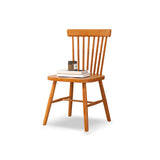 Chaises De Salle À Manger en Bois Massif – Chaises De Cuisine Windsor Farmhouse avec Dossier À Barreaux, Chaise D'appoint sans Accoudoirs for Salon, Salle À Manger, Restaurant, Montage Facile(Wood)