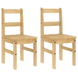 vidaXL Lot de 2 Chaises à Manger, Sièges à Dîner, Chaises de Repas, Meubles de Salle de Séjour Cuisine Maison Intérieur, Bois Massif de Pin