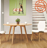 ALTEREGO Table à dîner Ronde Design Brun 120x120x75 cm Table Ronde pouvant accueillir 4 à 5 Personnes.