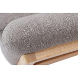 Miliboo Canapé scandinave 3 Places en Tissu Gris et Bois Clair Yoko