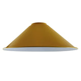 Abat-jour vintage Cone 22cm abat-jour en métal pour cuisine, salle à manger, chambre, couloir (Jaune)