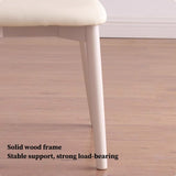 Chaise Scandinave Blanche Chaises De Salle A Manger Scandinave sans Bras Chaise De Cuisine en Bois en Cuir avec Pieds en Bois pour La Salle À Manger(/Light Gray B)