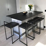Chaises de Tabourets Bar de Cuisine en Velours avec Pieds en Métal Noir - pour La Maison, Îlot de Cuisine, Bar de Cuisine de Petit-déjeuner, Salles À Manger, Pub, Restaurant