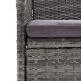Generisch Kangmusi 310567 Lot de 4 chaises de jardin en polyrotin Gris