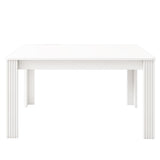 Merax Table à Manger en Bois, Table de Salle à Manger rectangulaire, Table de Cuisine Moderne pour Salon et Salle à Manger, 117 x 68 x 75 cm (L x l x H) - Blanc